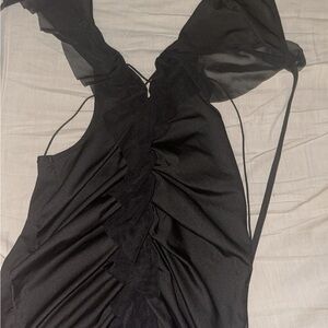 Elegant Black tie up Dress